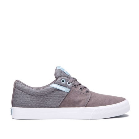 Supra Stacks II Vulc Womens Low Tops Shoes Grey UK 87CGQ